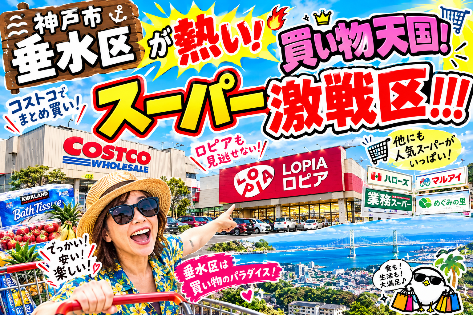 垂水区 買い物天国 スーパー激戦区 コストコ ロピア
