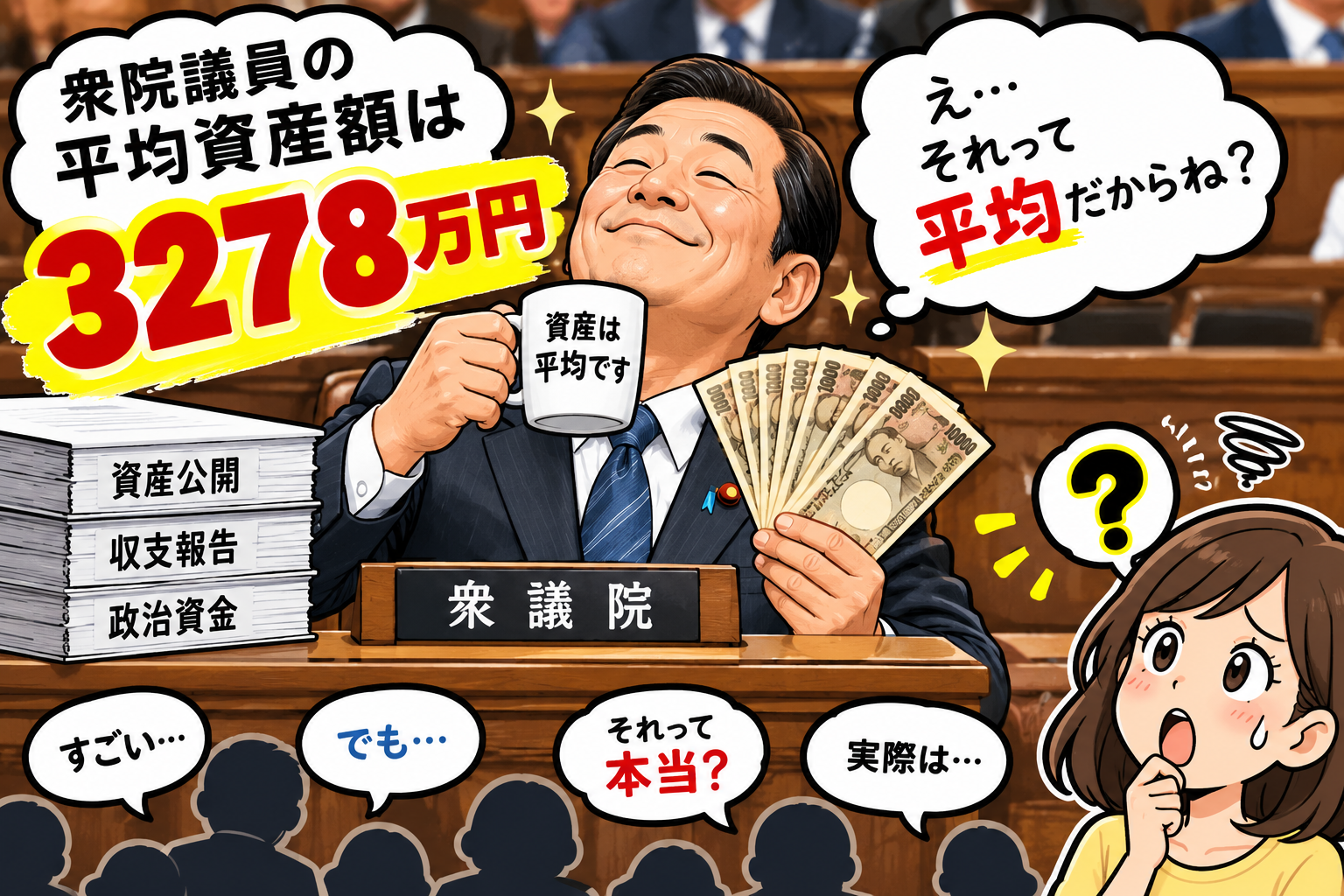 衆院議員の資産公開 平均3278万円 この数字に意味がない理由