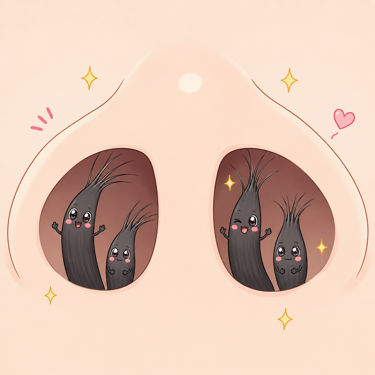鼻毛のイラスト